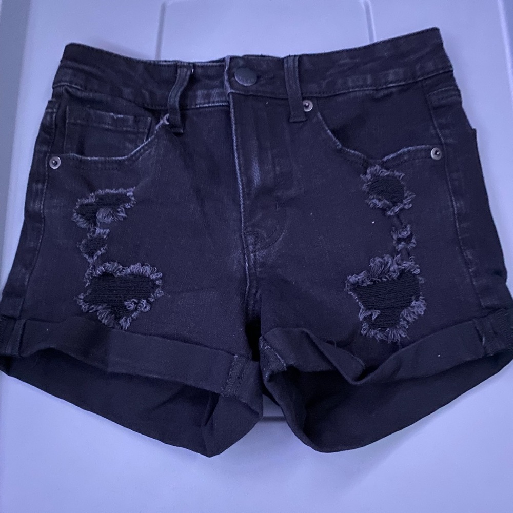 Aeropostale High Rise Midi Jean Shorts